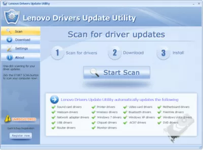 Скриншот приложения Lenovo Drivers Update Utility - №1