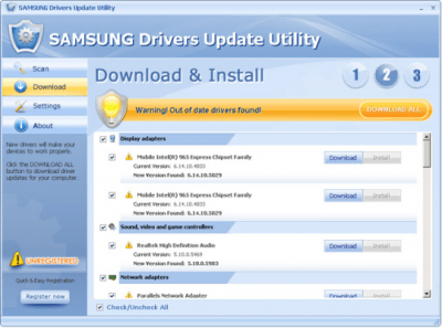 Скриншот приложения Samsung Drivers Update Utility - №1