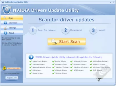 Скриншот приложения NVIDIA Drivers Update Utility - №1