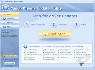 Скриншот приложения Canon Drivers Update Utility - №1