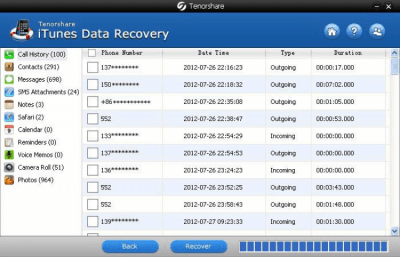 Скриншот приложения Tenorshare iTunes Data Recovery - №1