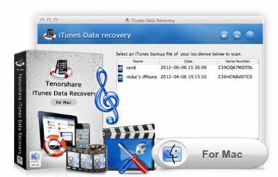 Скриншот приложения Tenorshare iTunes Data Recovery - №1