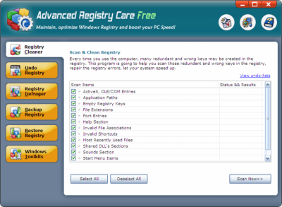 Скриншот приложения Advanced Registry Care Free - №1