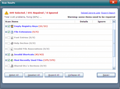 Скриншот приложения Advanced Registry Care Free - №2