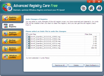 Скриншот приложения Advanced Registry Care Free - №3