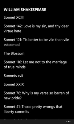 Скриншот приложения Famous Poems - №3