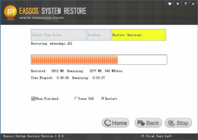 Скриншот приложения Eassos System Restore - №3