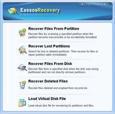 Скриншот приложения Eassos Recovery Free - №1