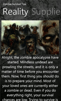 Скриншот приложения Zombie Survival Tips - №1