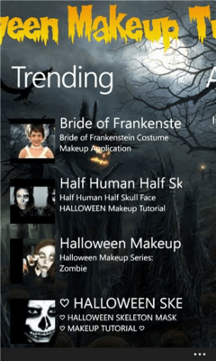 Скриншот приложения Halloween Makeup Tutorials - №6