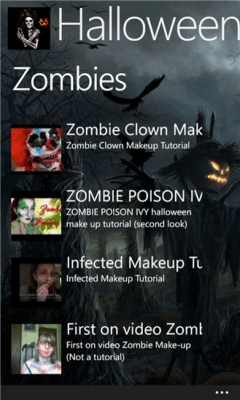 Скриншот приложения Halloween Makeup Tutorials - №7