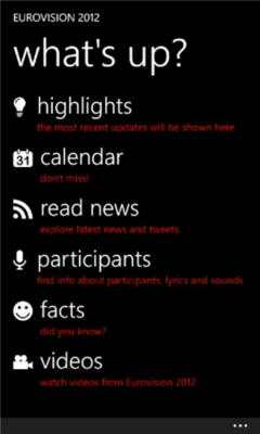 Скриншот приложения Eurovision 2012 - №5