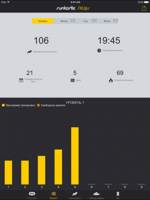 Скриншот приложения Runtastic Sit-Ups качать пресс - №3