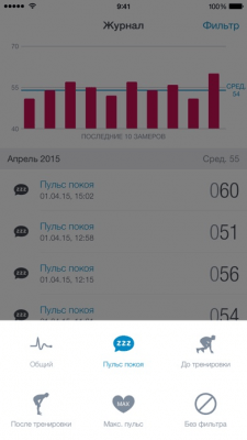 Скриншот приложения Runtastic Heart Rate PRO - №1