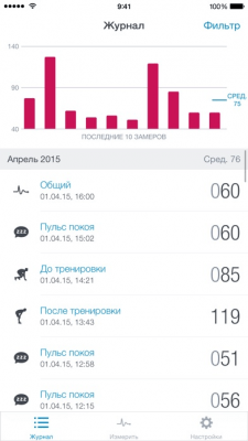 Скриншот приложения Runtastic Heart Rate PRO - №3