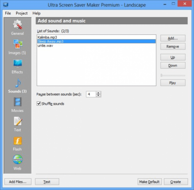 Скриншот приложения Ultra Screen Saver Maker - №3