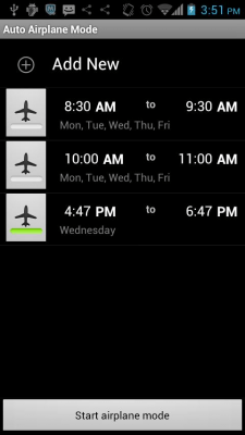 Скриншот приложения Auto Airplane Mode - №1