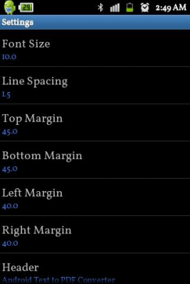 Скриншот приложения Text to PDF Converter-Offline - №5