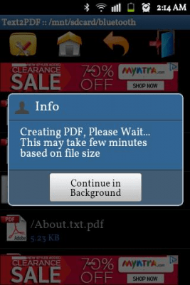 Скриншот приложения Text to PDF Converter - Online - №3