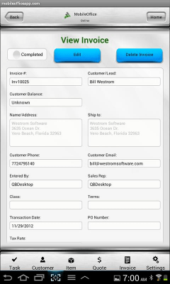 Скриншот приложения Mobile Office Invoice - Quote - №6