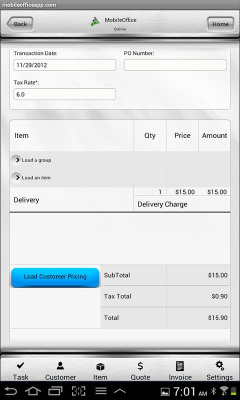 Скриншот приложения Mobile Office Invoice - Quote - №7