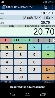 Скриншот приложения Office Calculator Free - №15