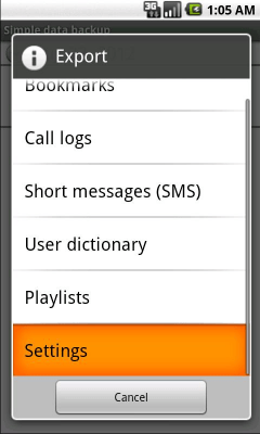 Скриншот приложения CB data backup - №3
