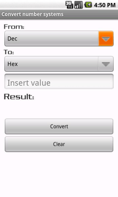 Скриншот приложения Convert number systems - №1