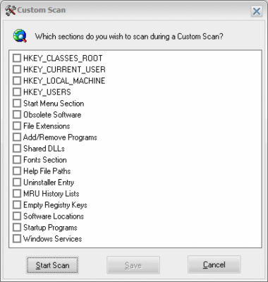 Скриншот приложения Free Window Registry Repair - №2