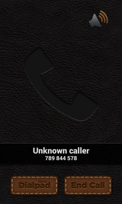 Скриншот приложения Leather Theme - BIG! caller ID - №1