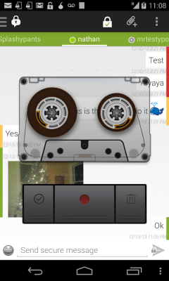 Скриншот приложения ChatSecure: Voice Messaging - №2