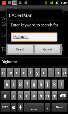 Скриншот приложения CACertMan - №3