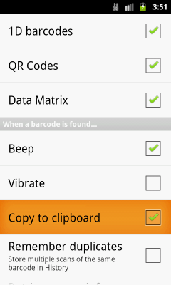Скриншот приложения QR Code Scanner and Generator - №4