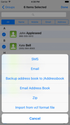Скриншот приложения Address List+ - №4