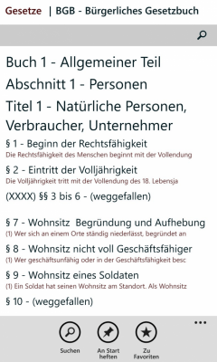 Скриншот приложения Gesetze der BRD - №4