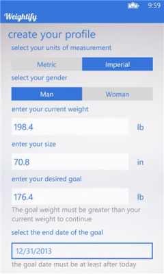Скриншот приложения Weightify - №2