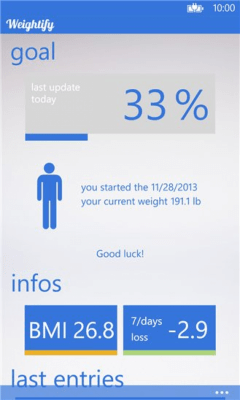 Скриншот приложения Weightify - №3