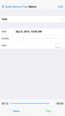 Скриншот приложения Audio Memos Free - The Voice Recorder - №3