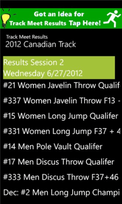 Скриншот приложения Track Meet Results - №3