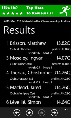 Скриншот приложения Track Meet Results - №4