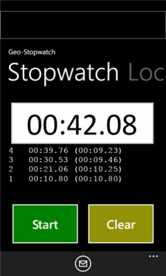 Скриншот приложения GPS-Stopwatch - №1