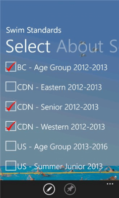 Скриншот приложения Swim Standards - №3