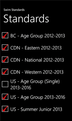Скриншот приложения Swim Standards - №5