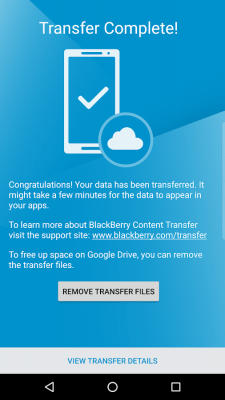 Скриншот приложения BlackBerry Content Transfer - №1