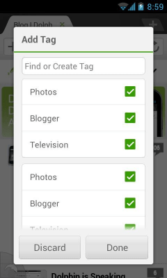 Скриншот приложения Dolphin: Evernote Add-on - №3
