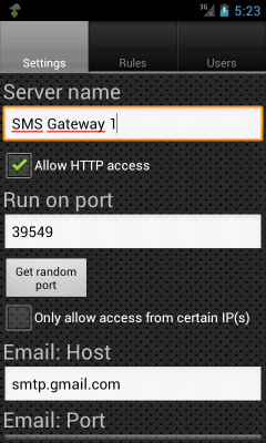 Скриншот приложения SMS Gateway Ultimate - №2