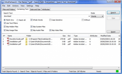 Скриншот приложения UltraFileSearch - №3