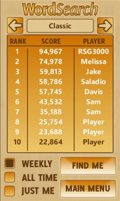 Скриншот приложения Word Search - №4