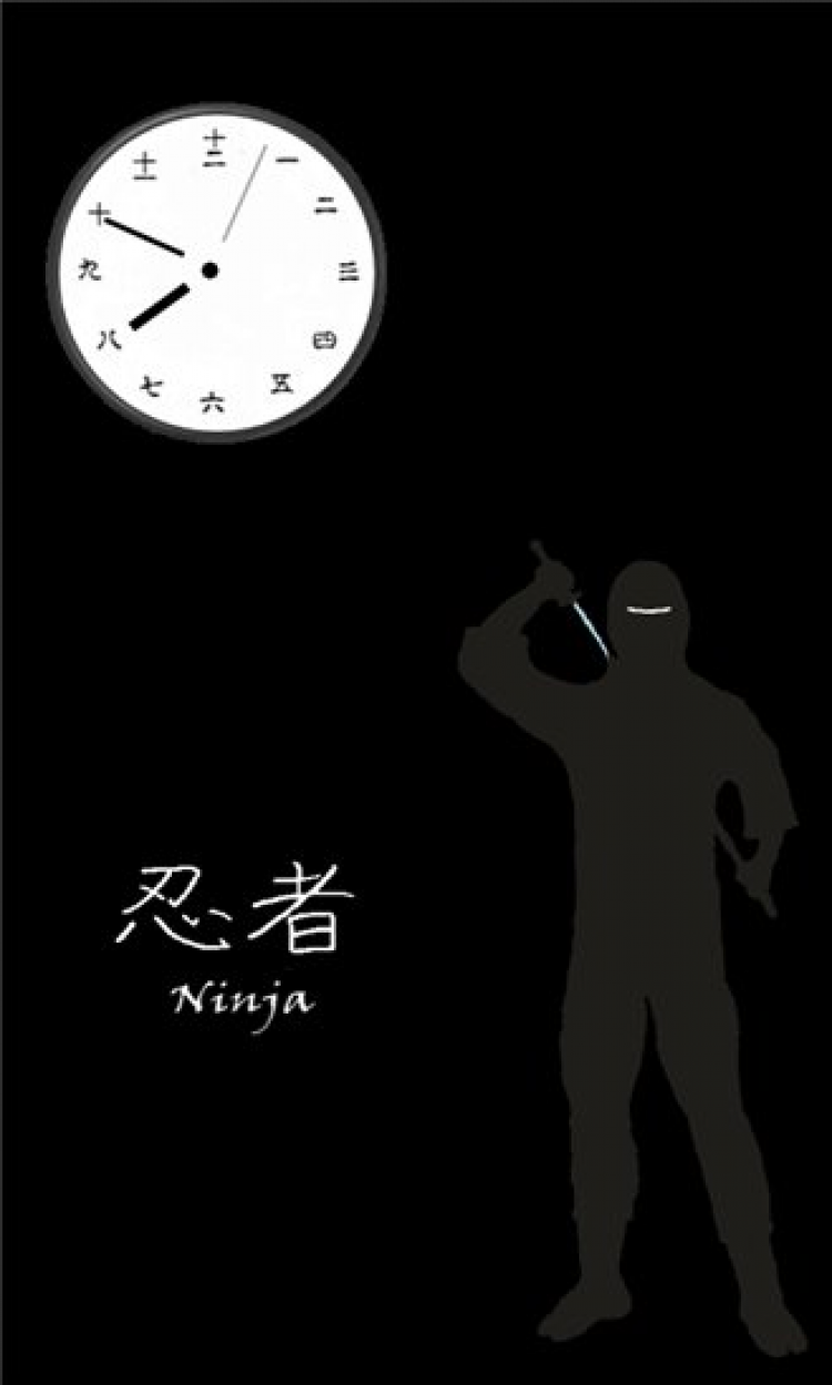 24 часа ниндзя. Купить большие часы ниндзя двигается. Guru Clock.