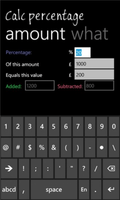 Скриншот приложения Calc percentage - №1